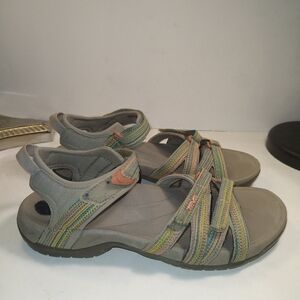 Teva Tirra Taupe Multi-Color Strappy Outdoor Hiking Sandals Women's sz 8.5.